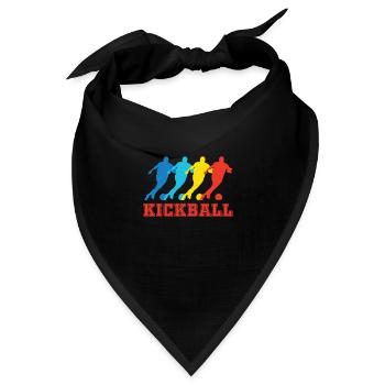 Kickball - Bandana Dreieckstuch - Schwarz - Vorne