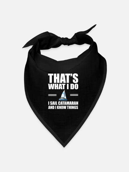 Katamaran Boot - Bandana Dreieckstuch - Schwarz