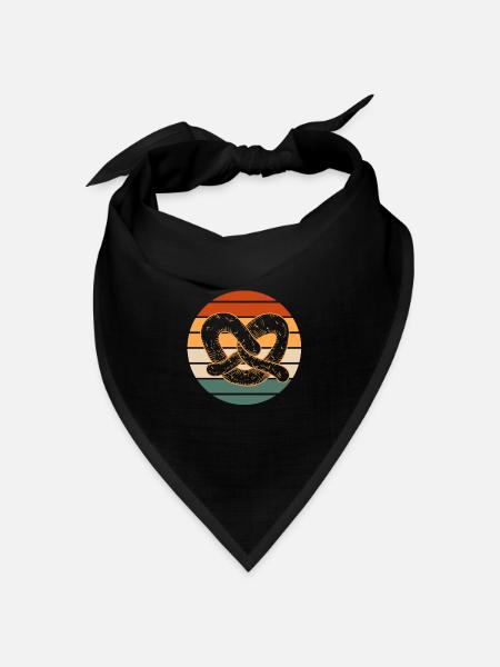 Brezel - Bandana Dreieckstuch - Schwarz