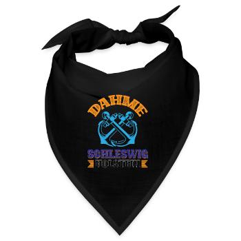 Dahme Schleswig-holstein - Bandana Dreieckstuch - Schwarz - Vorne