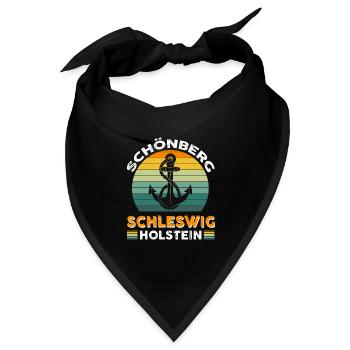 Schönberg Schleswig-holstein - Bandana Dreieckstuch - Schwarz - Vorne