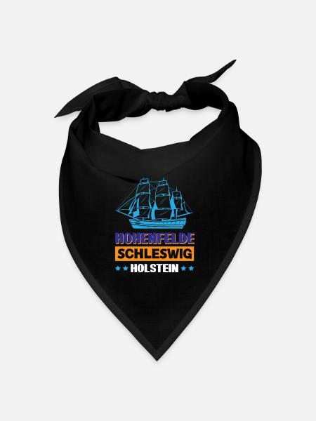 Hohenfelde Schleswig-holstein - Bandana Dreieckstuch - Schwarz