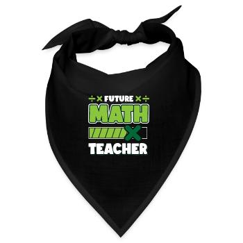 Zukünftige Mathelehrerin - Bandana Dreieckstuch - Schwarz - Vorne