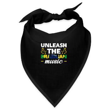 Entfesseln Sie die brasilianische Musik - Bandana Dreieckstuch - Schwarz - Vorne