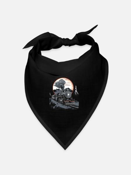 Dampflokomotive Dampflok Eisebahner Geschenk Lok - Bandana Dreieckstuch - Schwarz