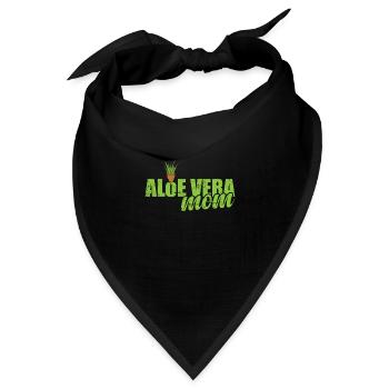 Aloe Vera Mom Heilpflanze Medizin Kosmetik - Bandana Dreieckstuch - Schwarz - Vorne