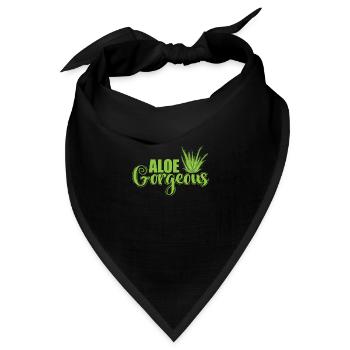 Aloe Gorgeous Aloe Vera Creme Kosmetik - Bandana Dreieckstuch - Schwarz - Vorne