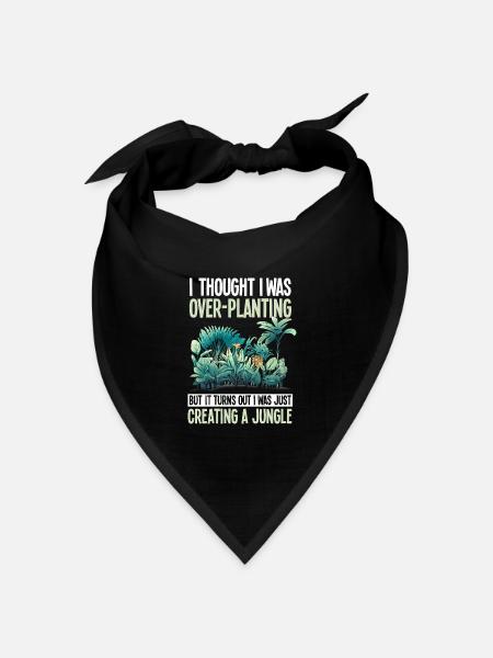 Lustige Pflanzen Gartenpflanze Dschungel - Bandana Dreieckstuch - Schwarz