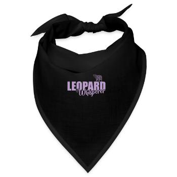 Leopard Whisperer Raubkatze Raubtier - Bandana Dreieckstuch - Schwarz - Vorne