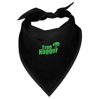Tree Hugger Natur Wälder Blätter - Bandana Dreieckstuch - Schwarz - Vorne