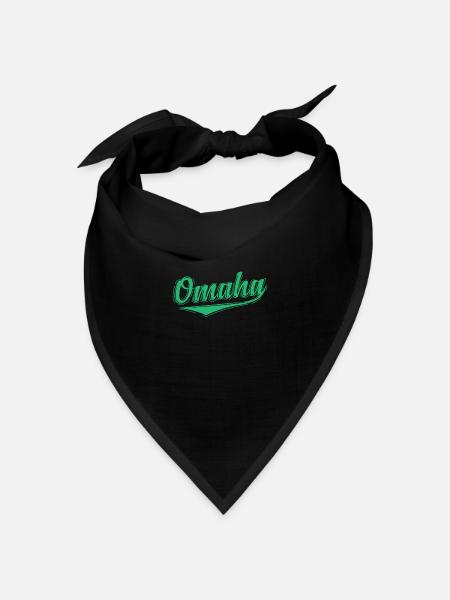 Omaha Nebraska Stadt in den Vereinigten Staaten - Bandana Dreieckstuch - Schwarz