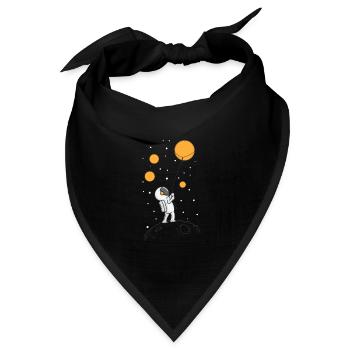 Astronaut im fernen Weltraum - Bandana Dreieckstuch - Schwarz - Vorne