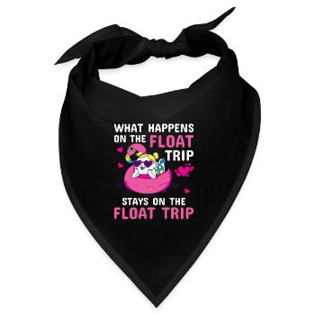 Sommer Float Trip River Tubing Party Beach Outfit - Bandana Dreieckstuch - Schwarz - Vorne