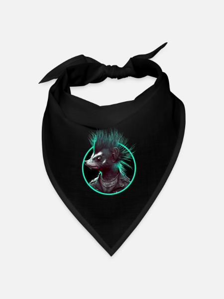 Punk Stinktier - Bandana Dreieckstuch - Schwarz