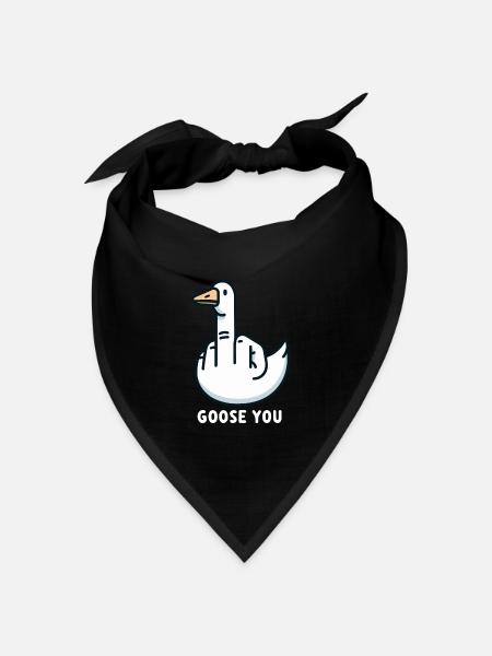 Gänse Finger - Bandana Dreieckstuch - Schwarz