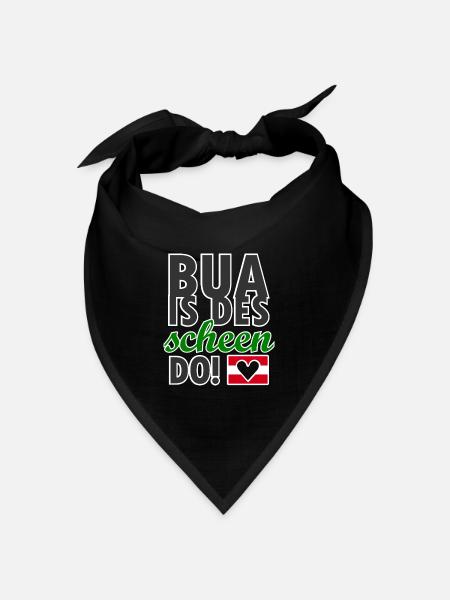 Steirischer Österreich Dialekt - Bandana Dreieckstuch - Schwarz