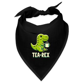 TEA-REX - Dinosaurier-Tee - Bandana Dreieckstuch - Schwarz - Vorne