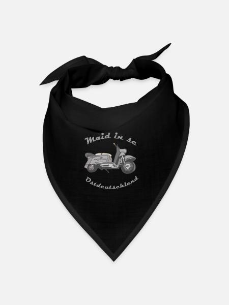 Made in the DDR, Troll Roller, Simson, Moped, Ossi - Bandana Dreieckstuch - Schwarz