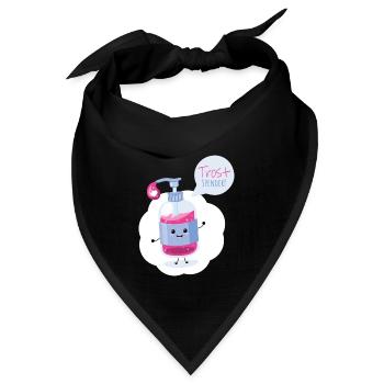 Niedlicher Trostspender - Bandana Dreieckstuch - Schwarz - Vorne