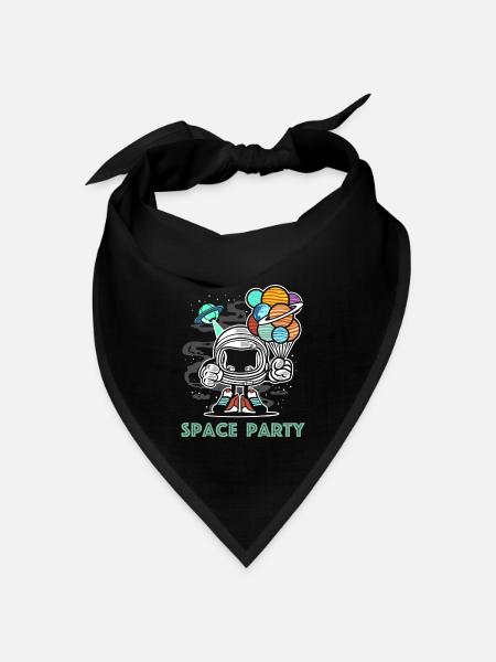 Weltraum Party | lustige Bilder, Luftballon - Bandana Dreieckstuch - Schwarz