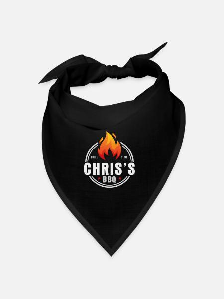 Chris' BBQ - Bandana Dreieckstuch - Schwarz