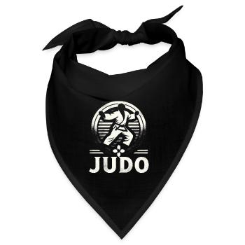 Kampfemblem der Judo-Meisterschaft - Bandana Dreieckstuch - Schwarz - Vorne