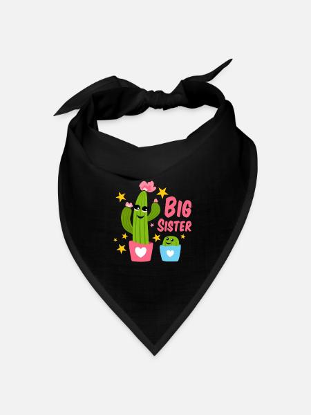 Große Schwester - Bandana Dreieckstuch - Schwarz