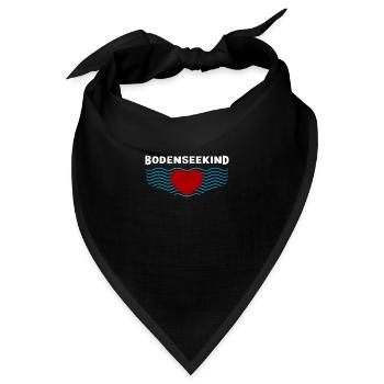 Bodenseekind - Bandana Dreieckstuch - Schwarz - Vorne