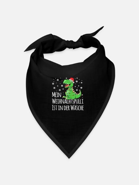 Mein Weihnachtspulli ist in der Wäsche Shirt Ugly - Bandana Dreieckstuch - Schwarz