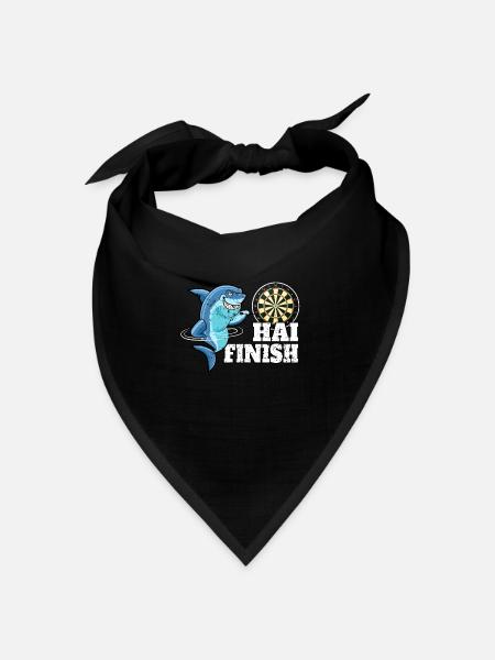 Dart WM Dart Shirt Dart Spieler Dart spielen 180 - Bandana Dreieckstuch - Schwarz
