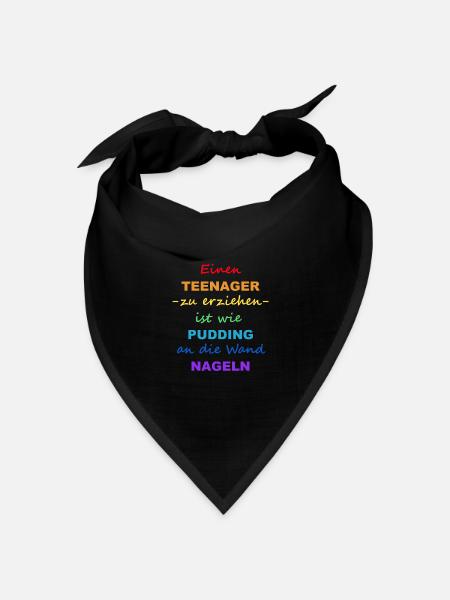 Einen Teenager zu erziehen | bunt - Bandana Dreieckstuch - Schwarz