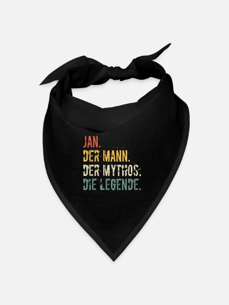 Namensgeschenk Jan Der Mann Der Mythos Die Legende - Bandana Dreieckstuch - Schwarz