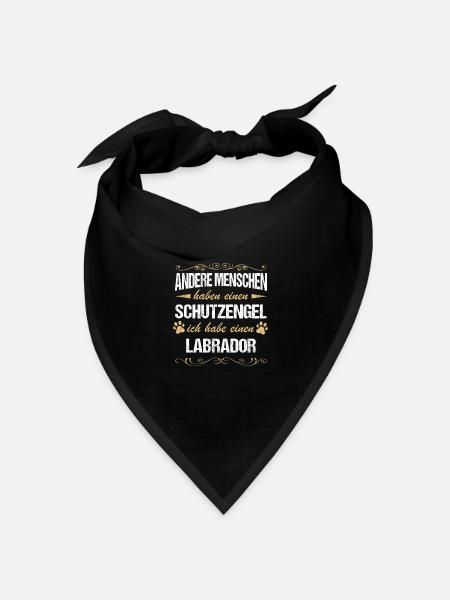 Labrador Hund Hundehalter - Bandana Dreieckstuch - Schwarz