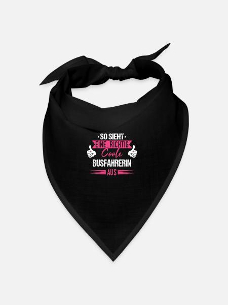 Busfahrer Busfahrerin Bus Reisebus Beruf Spruch - Bandana Dreieckstuch - Schwarz