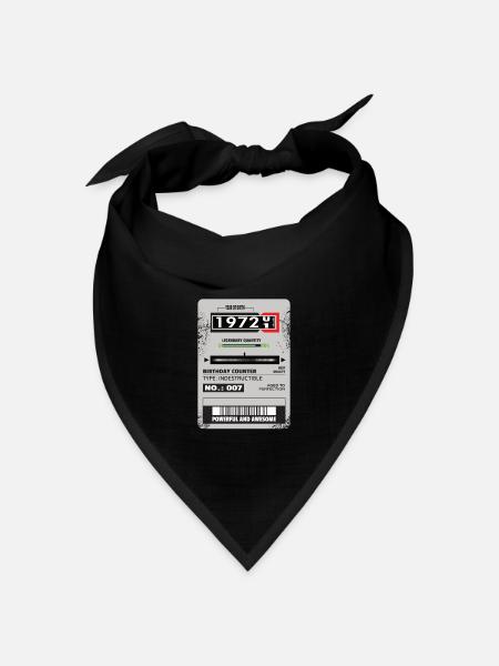 Drehstromzähler 1972 Geschenk 50. Geburtstag - Bandana Dreieckstuch - Schwarz