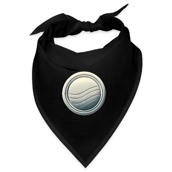 Modernes Abzeichen-Emblem-Design - Bandana Dreieckstuch - Schwarz - Vorne