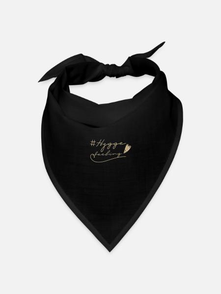 # Hygge Gefühle Schöne Schrift und Herz Hygge - Bandana Dreieckstuch - Schwarz