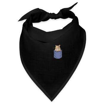 Degu Chest Pocket Nagetier Strauchratte - Bandana Dreieckstuch - Schwarz - Vorne