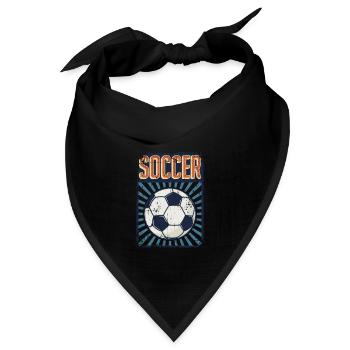 Soccer Fußballprofi Fußballgott Fußballspieler - Bandana Dreieckstuch - Schwarz - Vorne