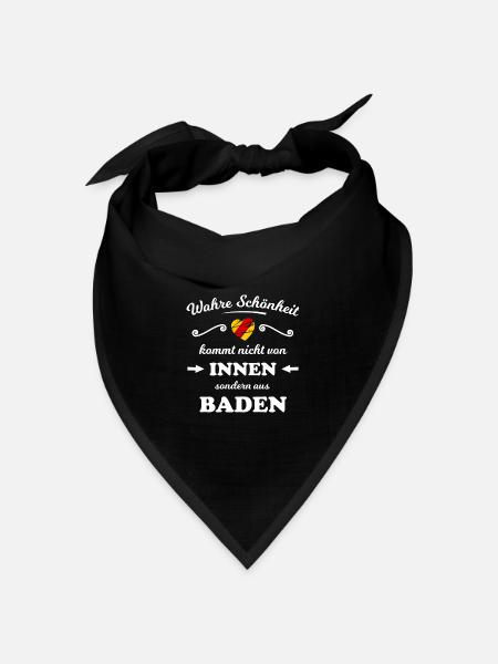 Das schöne Badnerland - Bandana Dreieckstuch - Schwarz