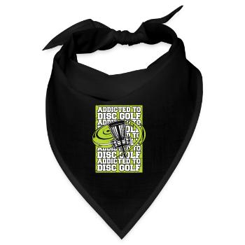 Addicted To Disc Golf Disc Golfer Frisbee Golf - Bandana Dreieckstuch - Schwarz - Vorne