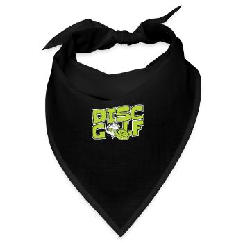 Disc Golf Disc Golfer Frisbee Golf Korb Scheibe - Bandana Dreieckstuch - Schwarz - Vorne