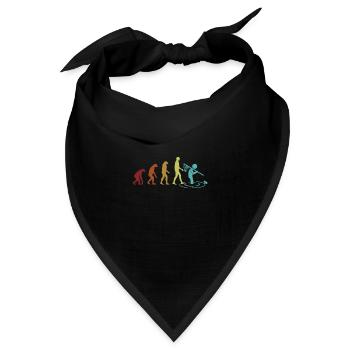 Frog Catching Evolution Kröte Kaulquappe Frosch - Bandana Dreieckstuch - Schwarz - Vorne