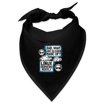 Dad What Are Clouds Made Of Developer Coder - Bandana Dreieckstuch - Schwarz - Vorne