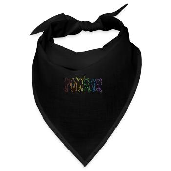 Hiking LGBT Rainbow Hiking Trekking Bergwandern - Bandana Dreieckstuch - Schwarz - Vorne