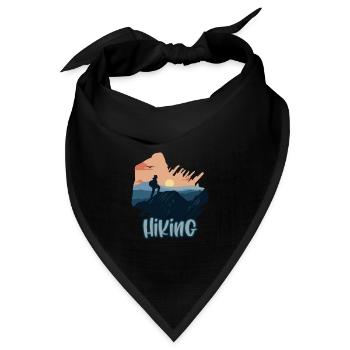 Nature Hiking Trekking Bergwandern Hiking - Bandana Dreieckstuch - Schwarz - Vorne