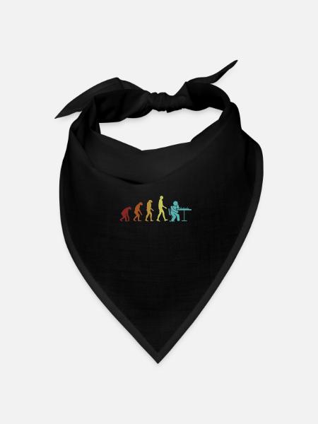 Chess Evolution Großmeister-Dame-Spieler - Bandana Dreieckstuch - Schwarz