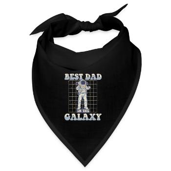 Best Dad In The Galaxy Taikonaut Kosmonaut - Bandana Dreieckstuch - Schwarz - Vorne