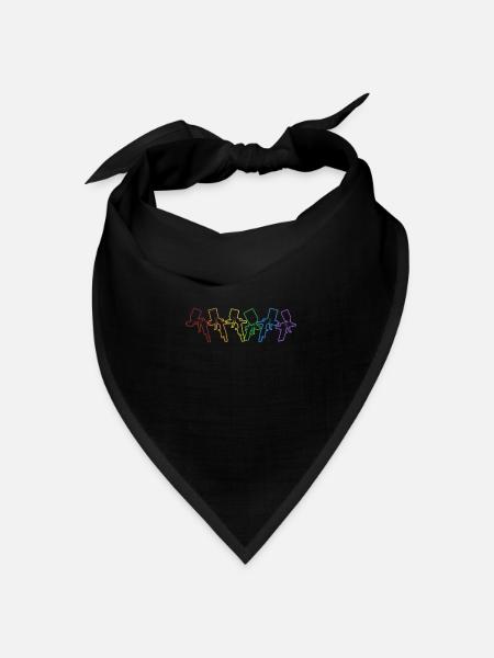 LGBT Regenbogen Auto Spray Auto Fahrzeug Auto - Bandana Dreieckstuch - Schwarz