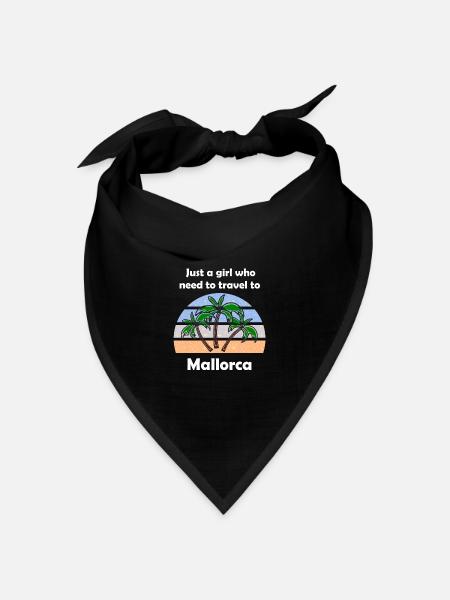 Der Urlaub auf Mallorca - Bandana Dreieckstuch - Schwarz